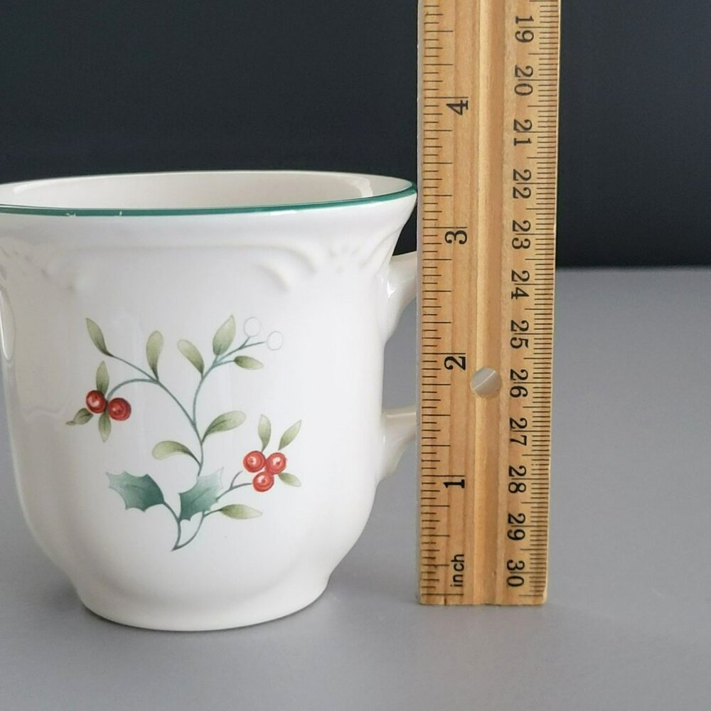 Pfaltzgraff Winterberry Cup & Saucer, 2 Sets, Winter Christmas Dishes USA Made - Picture 10 of 12